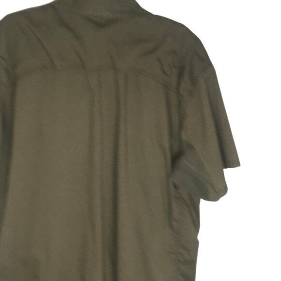 First Tactical Shirt Mens 2XL Green Short Sleeve Button Front Vented Pockets - Picture 9 of 16